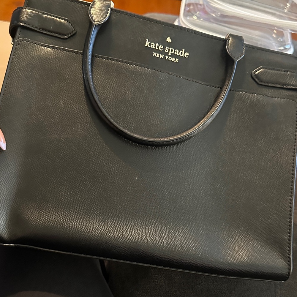 Kate Spade Black Handbag with Gold Accents